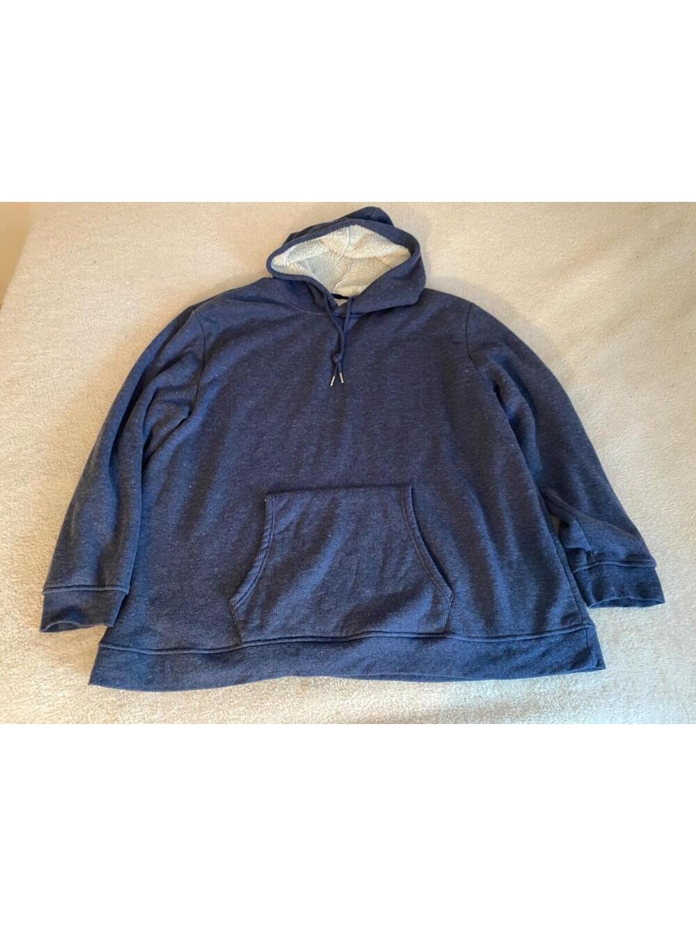 Field & Forest Blue Textured Sherpa Lined Hoodie Sweatshirt Men's 3XL XXXL